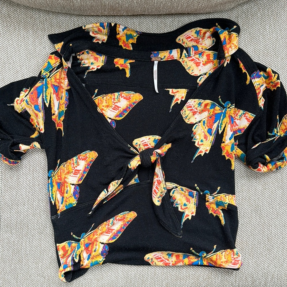 Free People butterfly tee